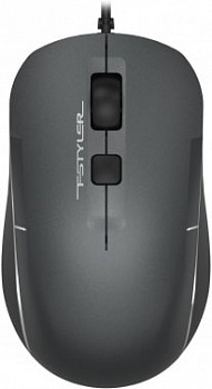 Мышь A4TECH Fstyler FM26S, оптическая, проводная, серый/черный [FM26S USB SMOKY GREY]
