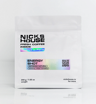 Кофе молотый NICKS HOUSE "ENERGY SHOT", 200 г