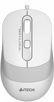 Мышь A4 Fstyler FM10S, оптическая, проводная, белый+серый