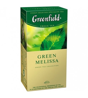 Чай "Greenfield" Green Melissa зеленый чай с мелиссой 1,5*25 пакетиков